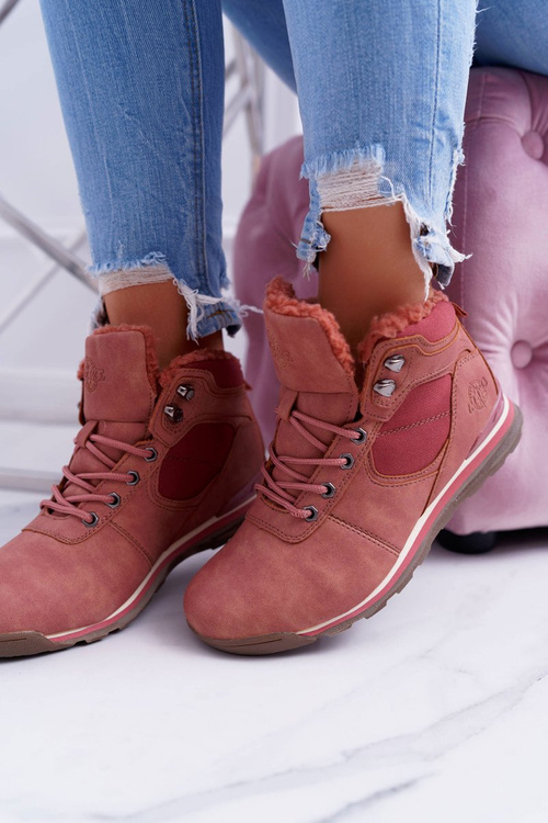 Trekking Women's Pink Warmed Boots with Sheep Fleece