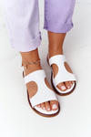 Leather Sandals With Drawstring Big Star HH274717 White