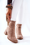 Women's Boots On Heel Beige Merducio