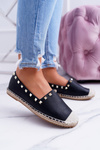 Black Slide-on Espadrilles with Studs Christiane