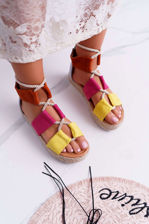 Women's Platform Suede Sandals Multicolored Ergola