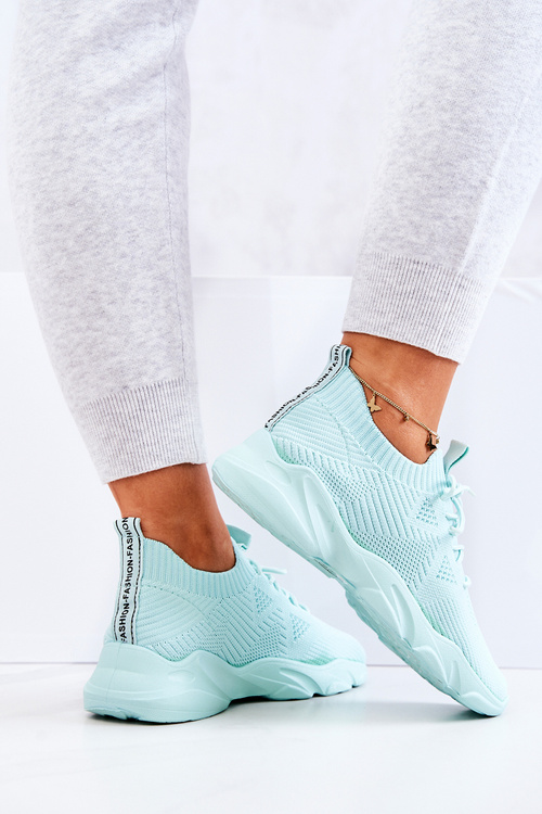 Sneakersy Buty Sportowe Skarpetkowe Miętowe Nolene