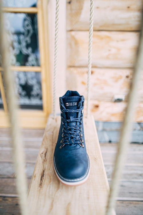 Męskie Botki Trapery Big Star Granatowe EE174403