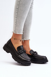 Women's Genuine Leather Moccasins Black Imbleria