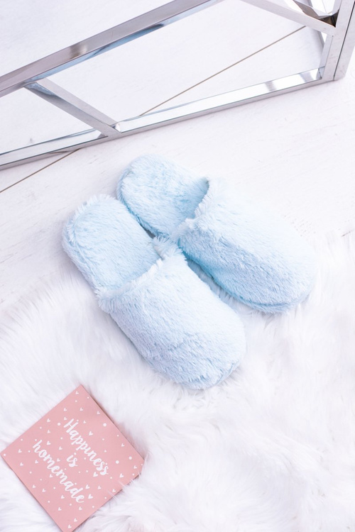 Women's Furry Slippers Light Blue Mimia