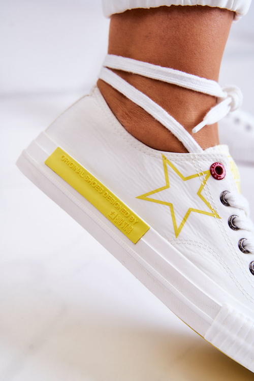 Trampki Damskie Niskie Białe BIG STAR JJ274384