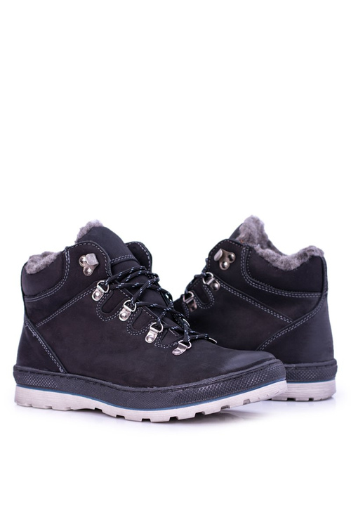 Black Leather Warmed Men's Abelo Boots