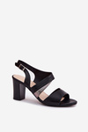 Women's Heeled Sandals Sergio Leone SK866 Black
