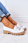 Leather Moccasins Lewski Shoes 3053 White