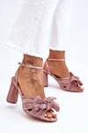 Fashionable Sandals With A Bow On Heels Beige Callum