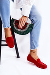 Women's Suede Loafers Red Millare