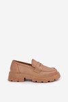 Ladies Moccasins Made Of Eco Leather Beige Sendall