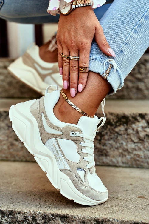 Women's Sport Shoes Sneakers Big Star GG274657 White-Beige