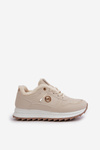 Women's Sport Shoes Insulated With Fur On Platform Light Beige Lerisas