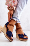 Women's Sandals On Wedge Big Star JJ274938 Navy blue