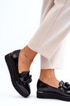 Lacquered Wedge Loafers Black Semma