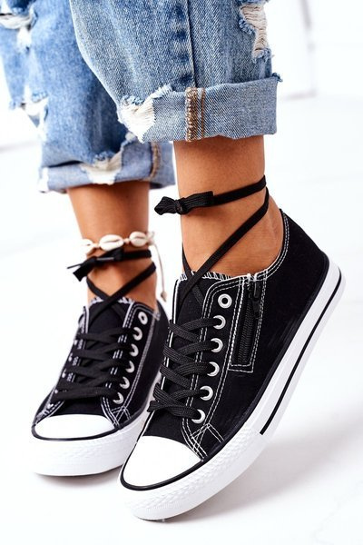 Women's Sneakers With A Zipper Black Malani