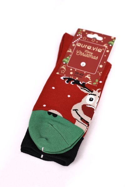 Christmas Men's Cotton Socks Red/Green Ho-Ho-Ho