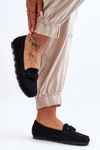 Women's Suede Loafers Black Clorie