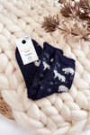 Women's Wool Socks In Polar Bear Navy blue