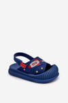 Light Children's Slides Sandals With Animal Motif navy blue Rico