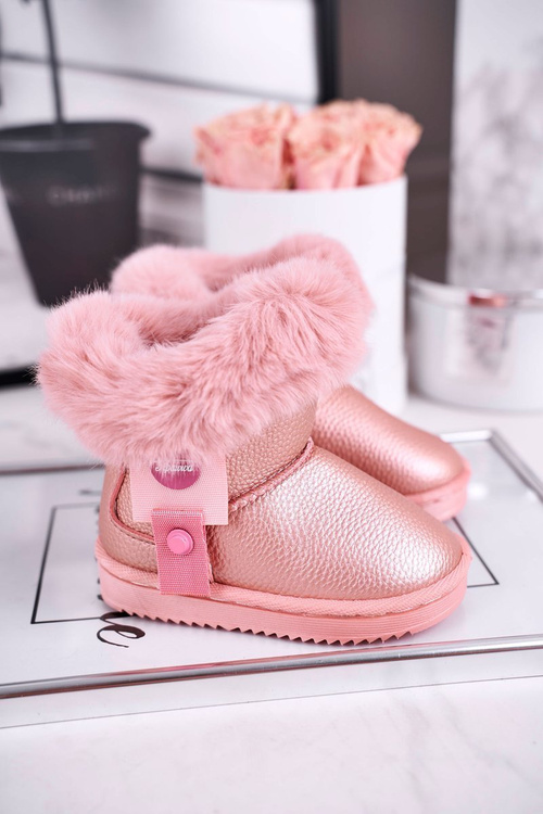 Children's snow boots warm with fur pink Marella