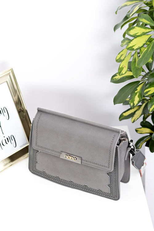 Women's Handbag Grey Listono with Zircons
