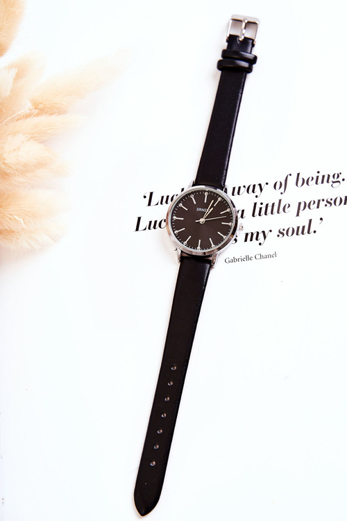 Women's Analog Watch Nickel-Free Ernest Black