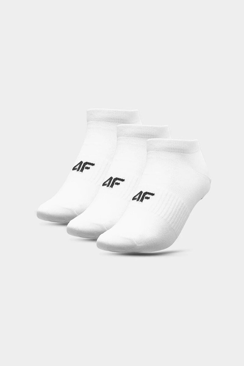 Men's Casual Socks 4F 3-PACK 4FAW23USOCM203-10S White