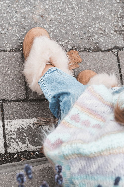 Children's Snow Boots With Eco Fur Light brown Ariana