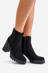 Block Heels Made of Eco Suede Black Mesiella