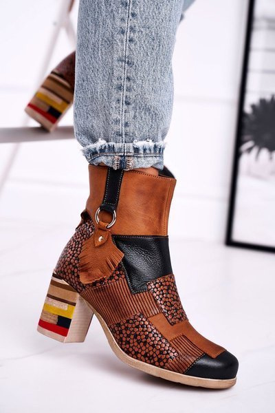 Women’s Boots Leather Maciejka Camel 04635-29