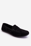 Men's Suede Loafers Black Mack