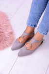 Grey Suede Ciao Pointed Ballerinas