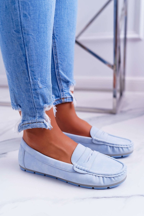 Women's Comfortable Blue Devi Moccasins