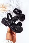 Children's Sandals With Drawstring Black Sweetness