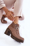 Women's Suede Boots Tied Bright brown Marianne