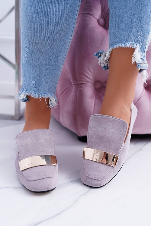 Women's Grey With Scarlet Gold Lords Lu Boo Harlem Moccasins