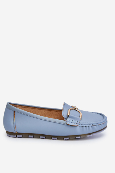 Women's Leather Loafers Light blue Downtown