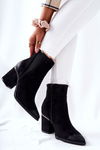 Suede Heeled Boots Black Coriseis
