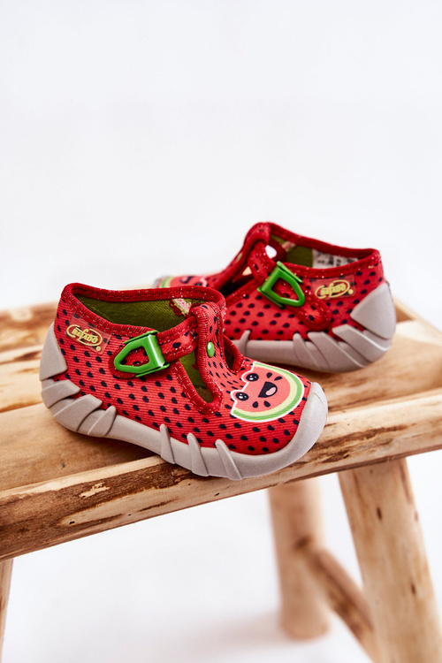 Shoes Slippers Befado Watermelons 110P459 Red