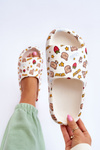 Women's Foam Slippers With Teddies And Letters Beige Zoey
