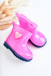 Children's Brocade Galoshes Fuchsia Rain