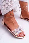Women's Sandals Lu Boo Crystals Gold Madina
