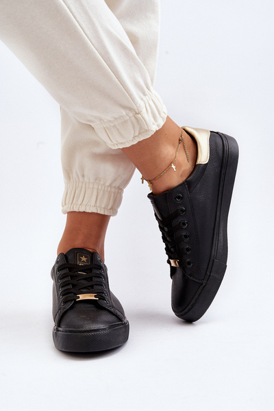 Women's Sneakers Eco Leather Black Tiraelle