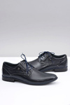 Navy Blue Leather Elegant Massimiliano Half Boots