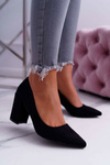 Women's Stiletto pumps Suede Black Neshka