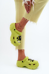 Foam Women's Lightweight Flip Flops on Chunky Sole Lime Matirra