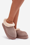 Women's slippers with fur Khaki Eveline