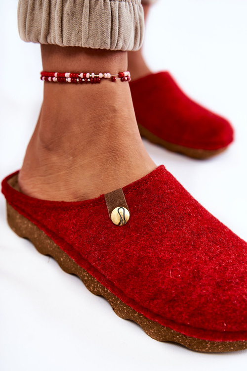 Papcie Klapki Domowe Profilaktyczne Czerwone Inblu DK-08-075